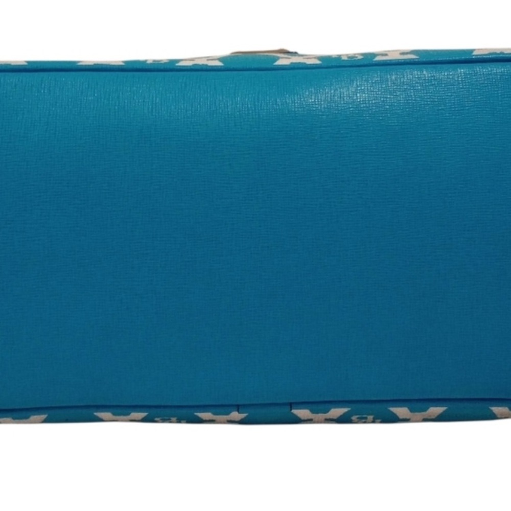 Dooney & Bourke Teal and White Satchel - Picture 6 of 9